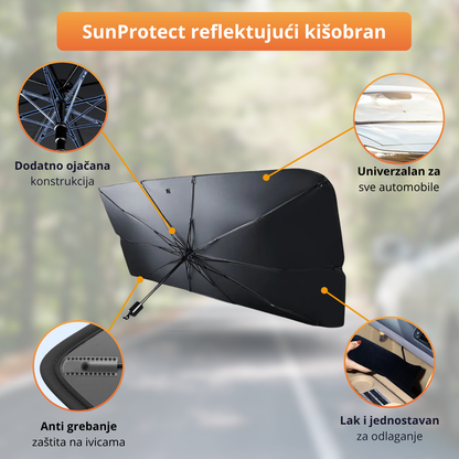 SunProtect - Reflektivni kišobran za šoferku 1+1 Gratis