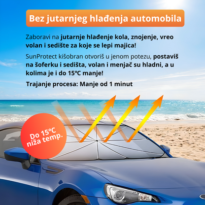 SunProtect - Reflektivni kišobran za šoferku 1+1 Gratis