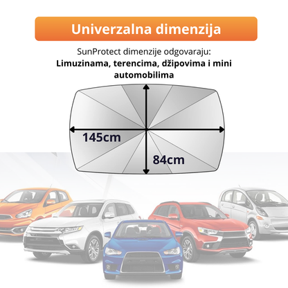 SunProtect - Reflektivni kišobran za šoferku 1+1 Gratis
